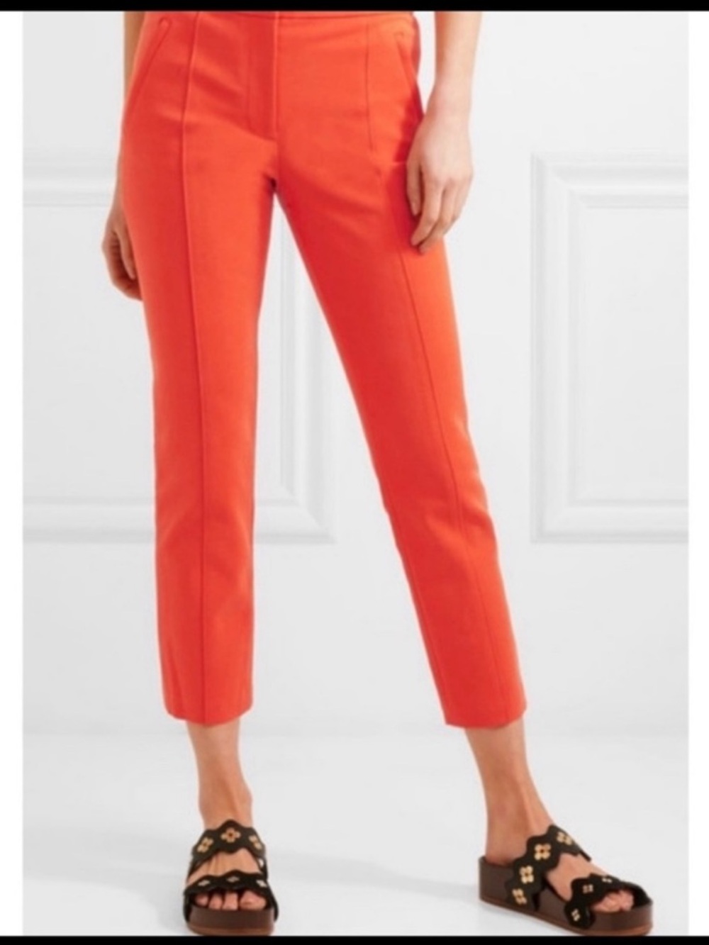 NWT Tory Burch Orange Vanner Pant Size 0